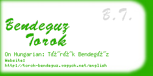 bendeguz torok business card